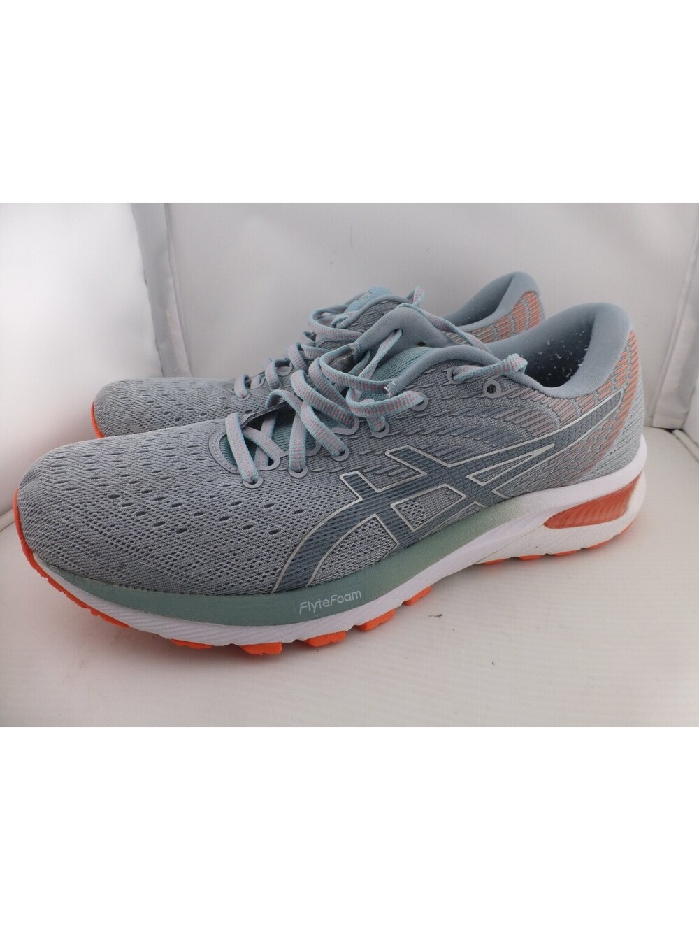 ASICS GEL-CUMULUS 22 Running Shoes Women's US 9.5 Blue Gray Orange Trainers M22